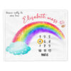 Colorful Rainbow Monthly Growth Blanket For Baby